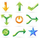 Functional Buttons and Arrows Icon Set